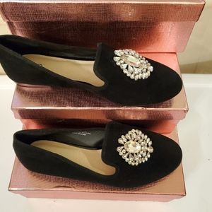 Black Bedazzled Flats